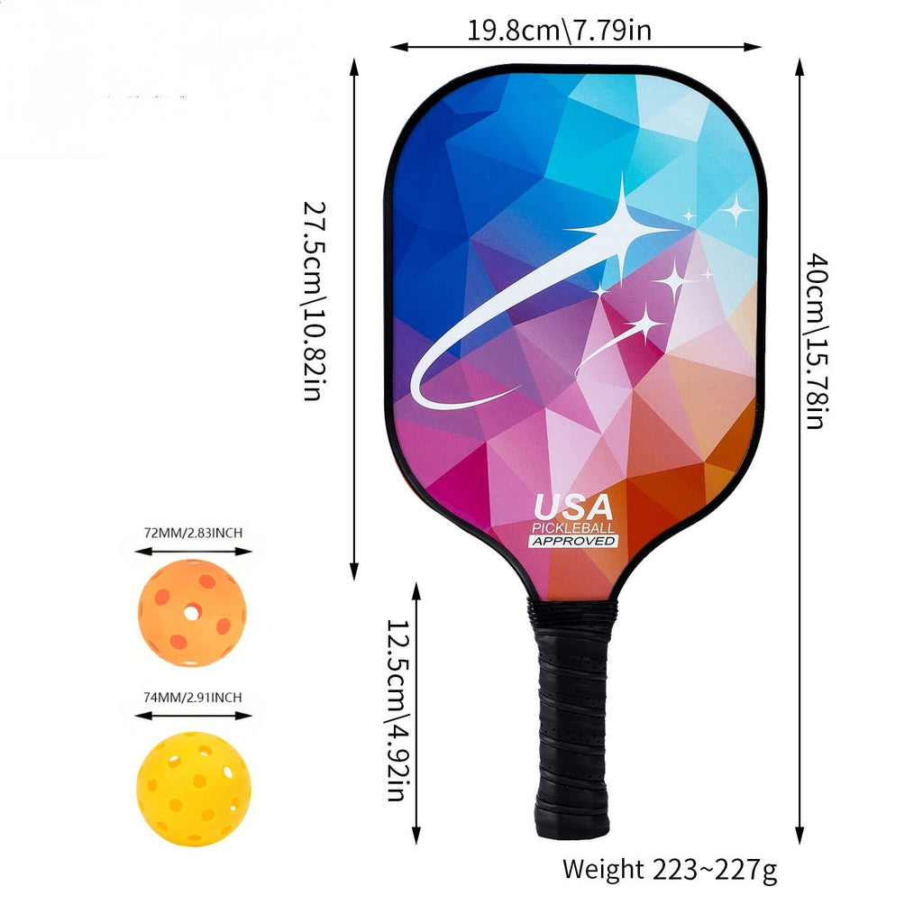 PickAway Vibrant Fiberglass Pickleball Paddle – Lightweight PP Honeycomb Core Racket (213g)