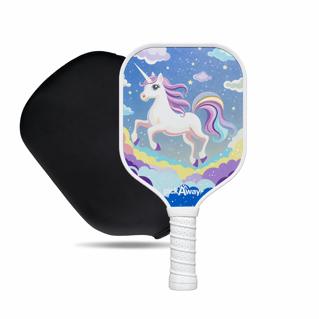 pickAway Kids Mini "My Little Pony" Pickleball Paddle – Lightweight 185g Fiberglass Racket for Children