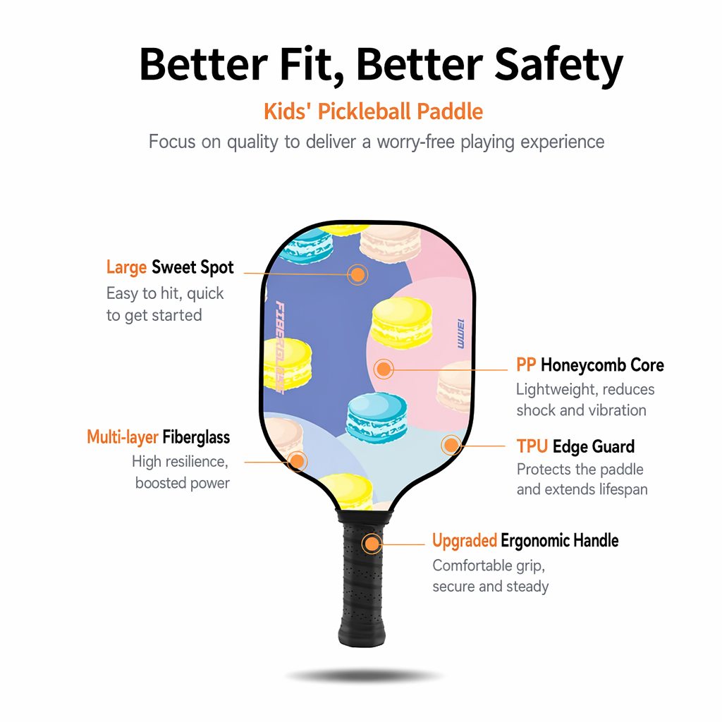 pickAway Kids Mini "My Little Pony" Pickleball Paddle – Lightweight 185g Fiberglass Racket for Children